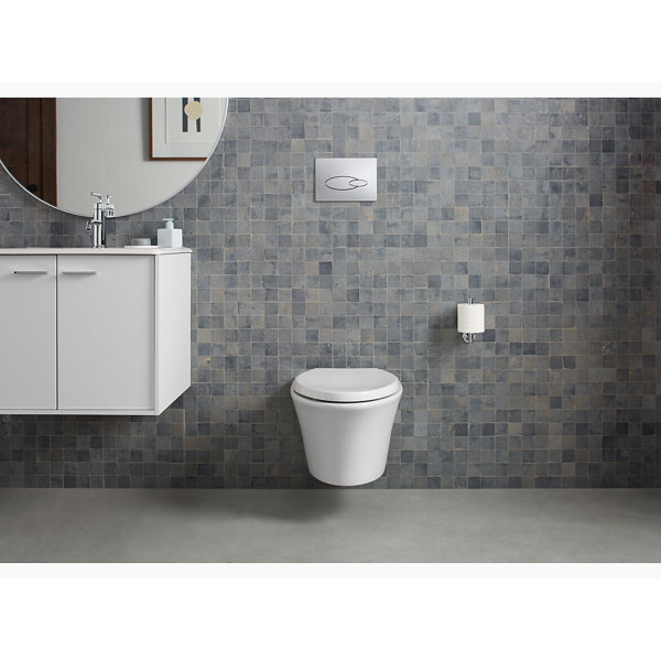 K62990,7,96 Kohler Veil™ 1.6 gbf Elongated Wall Hung Toilets (Seat Included) & Reviews Wayfair